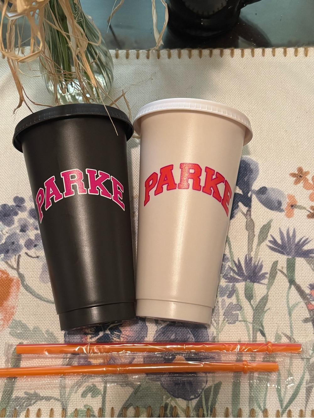 Parke x Dunkin Reusable Tumbler Limited Edition Cups with Straws